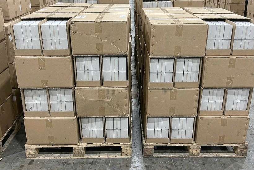 Restocking vape products in Jeonju Tanba — container load